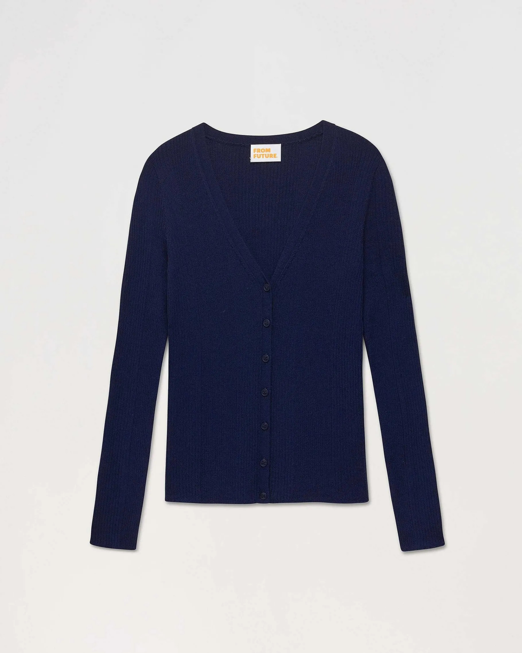 Best FROM FUTURE Pull Cardigan A Cotes Navy