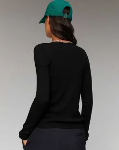 FROM FUTURE Pull Cardigan A Cotes Noir