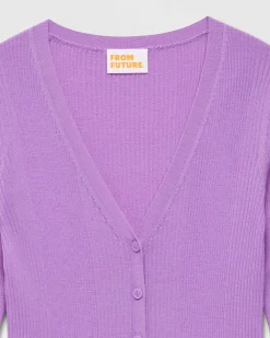 Sale FROM FUTURE Pull Cardigan A Cotes Holiday Lilac