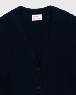 Clearance FROM FUTURE Pull Cardigan Basique Leger Navy