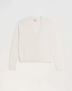 Online FROM FUTURE Pull Cardigan Basique Leger Ecru