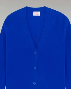 Clearance FROM FUTURE Pull Cardigan Basique Leger Pop Blue