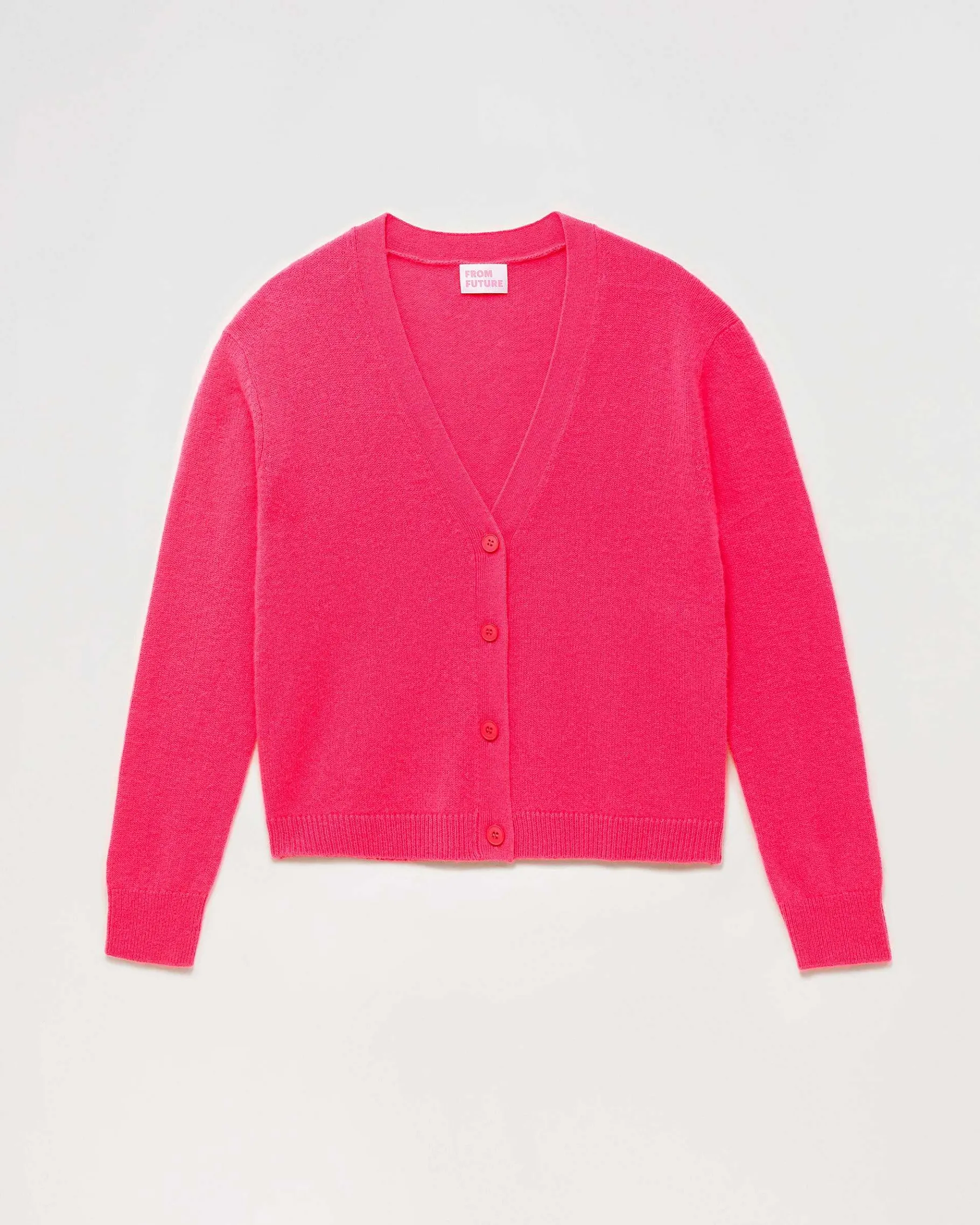 Online FROM FUTURE Pull Cardigan Basique Leger Winter Fuschia