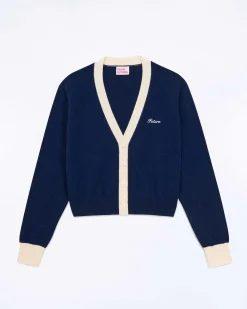 Sale FROM FUTURE Pull Cardigan Bicolore College Blue