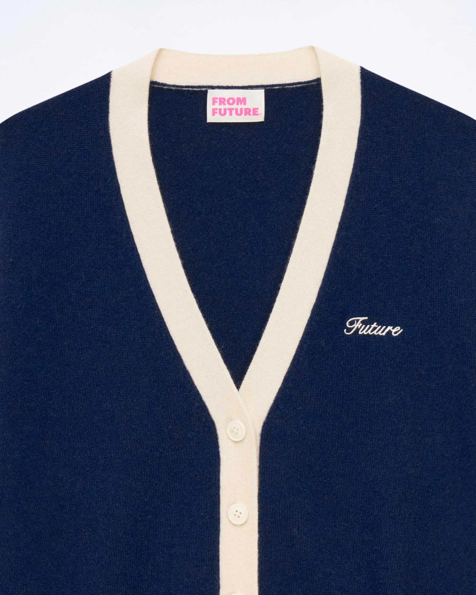 Sale FROM FUTURE Pull Cardigan Bicolore College Blue