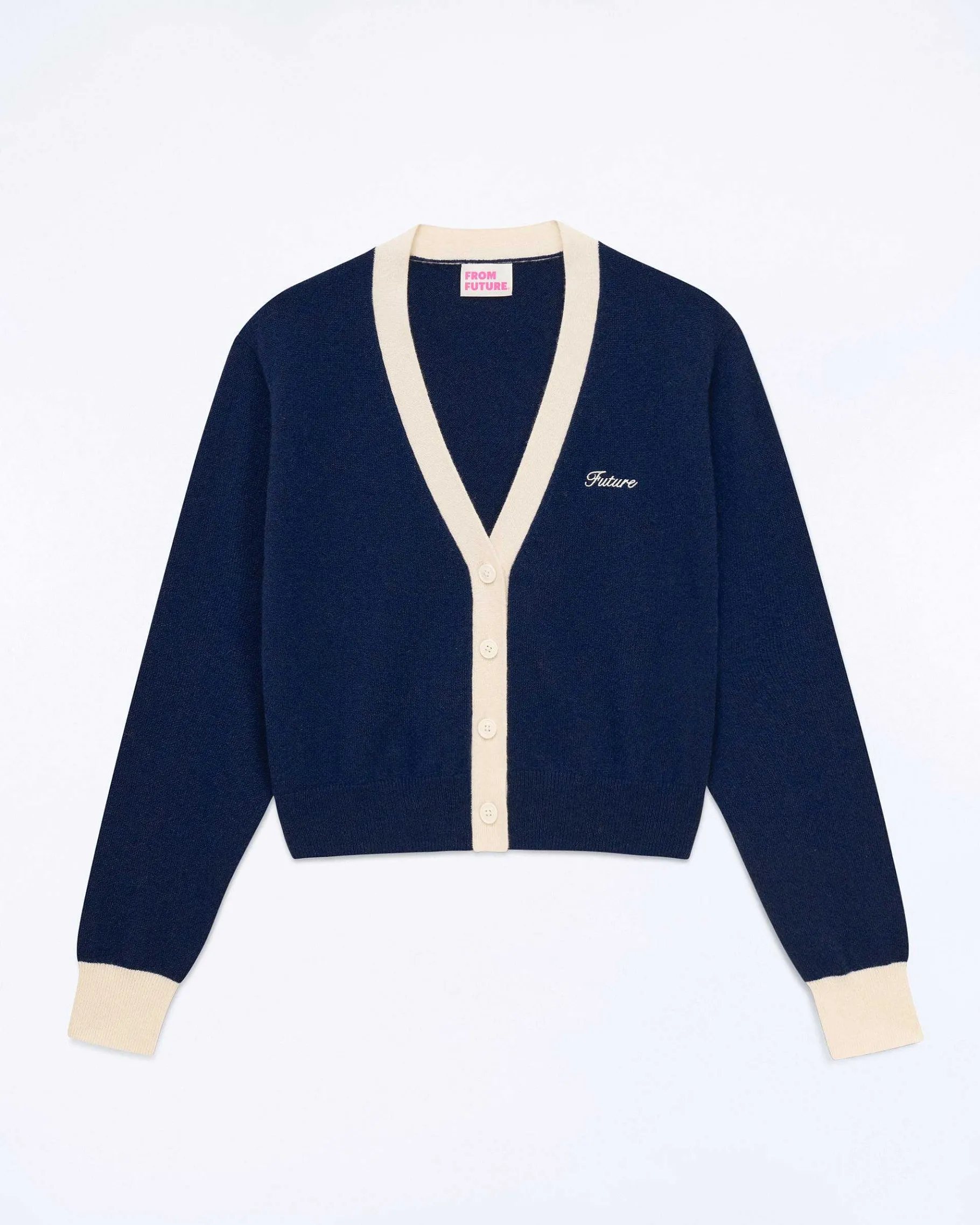 Discount FROM FUTURE Pull Cardigan Bicolore College Blue