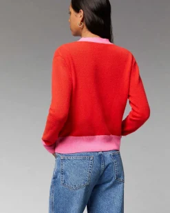 Hot FROM FUTURE Pull Cardigan Bicolore Leger Camel