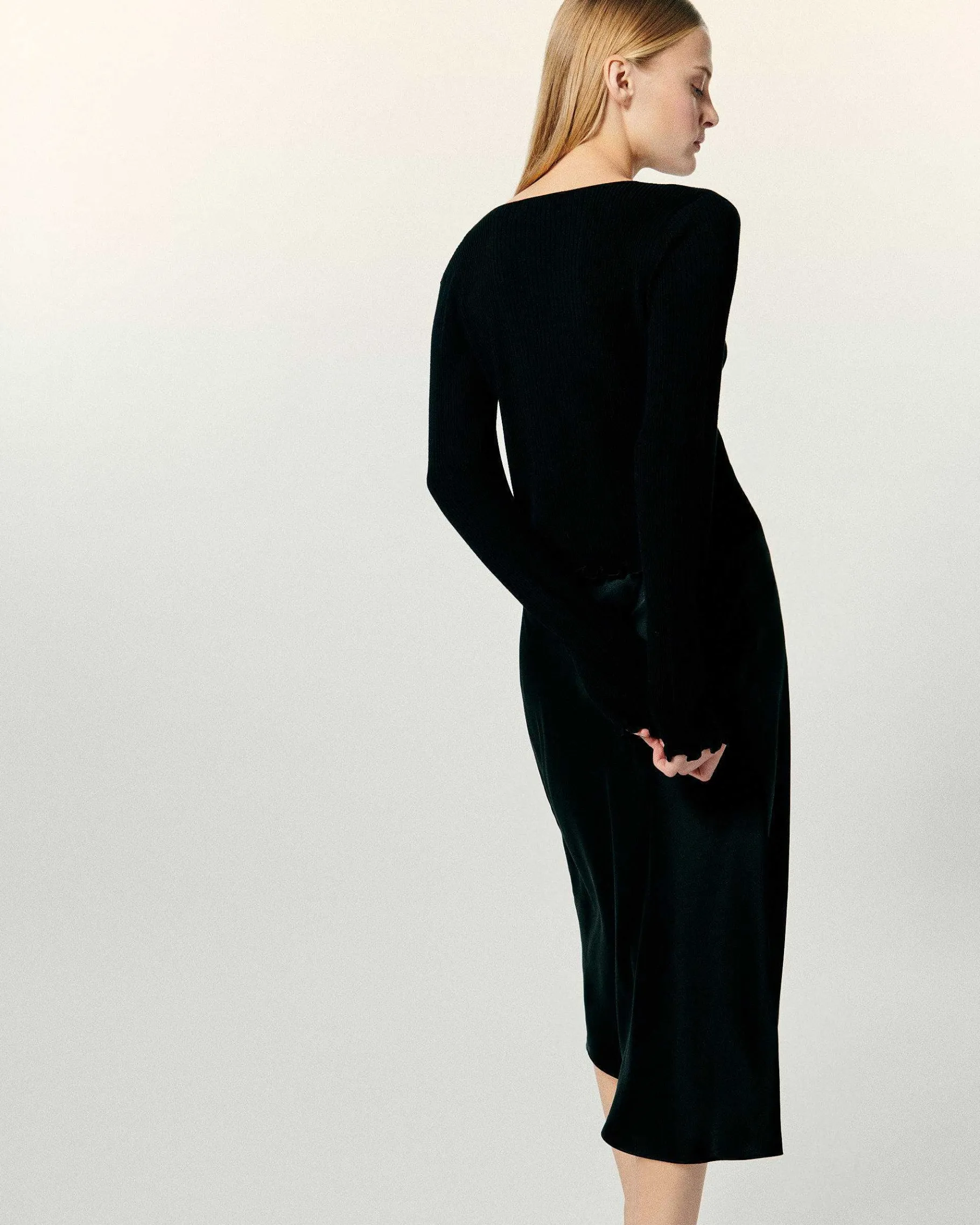 Outlet FROM FUTURE Pull Cardigan Bijou Point Bourdon Noir