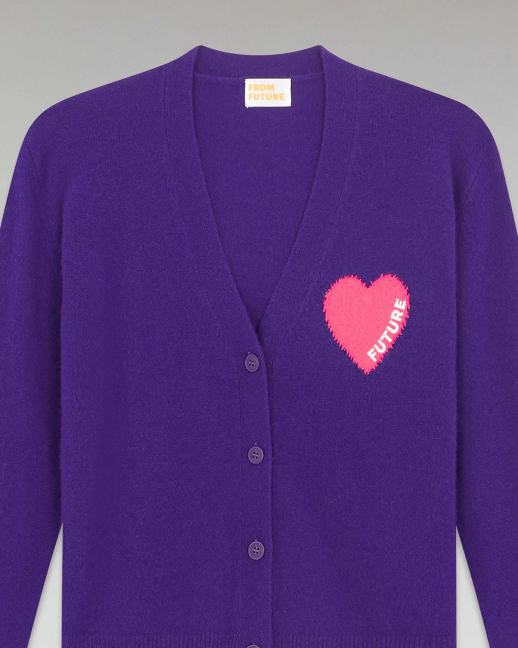 Discount FROM FUTURE Pull Cardigan Coeur Leger Winter Purple