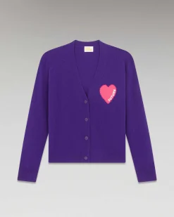Discount FROM FUTURE Pull Cardigan Coeur Leger Winter Purple