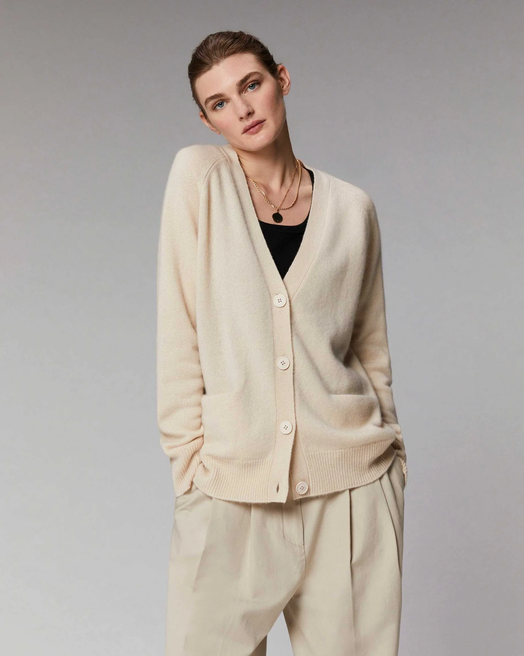 Best FROM FUTURE Pull Cardigan Manches Raglan Sable