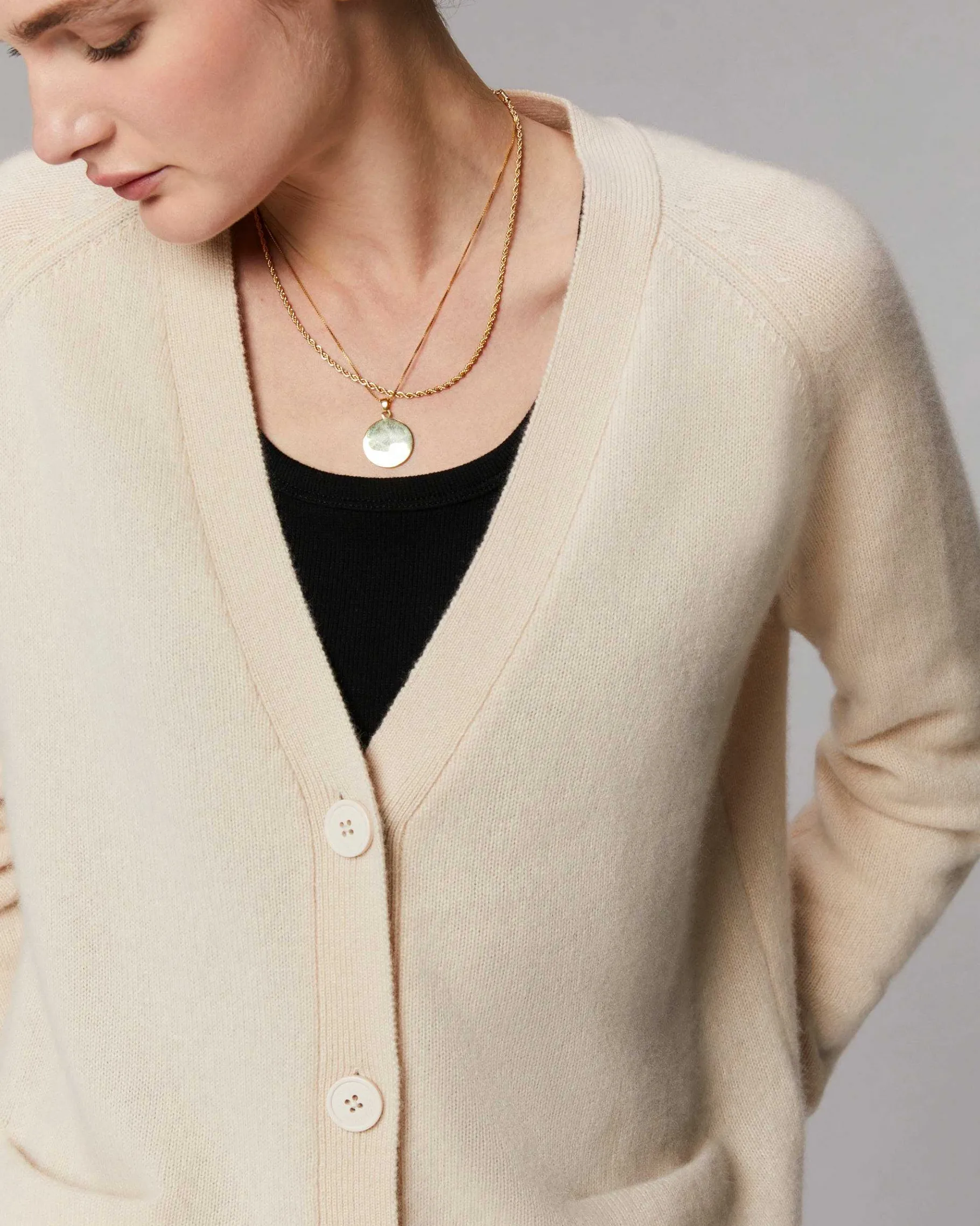 Best FROM FUTURE Pull Cardigan Manches Raglan Sable