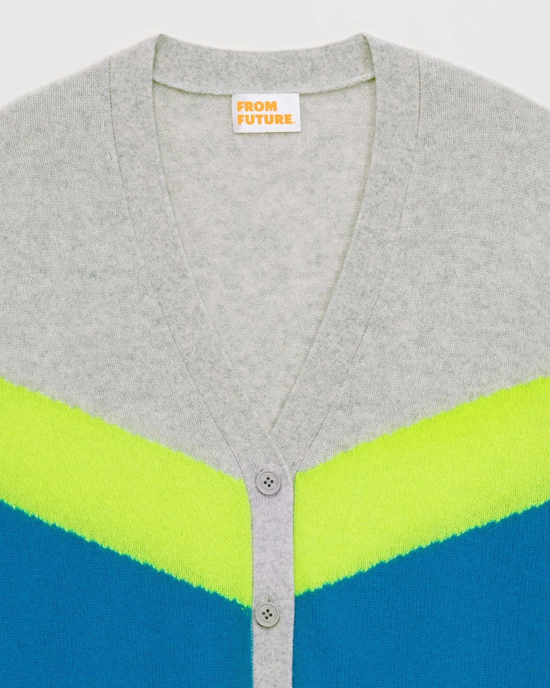 Discount FROM FUTURE Pull Cardigan Tricolore Leger Power Blue