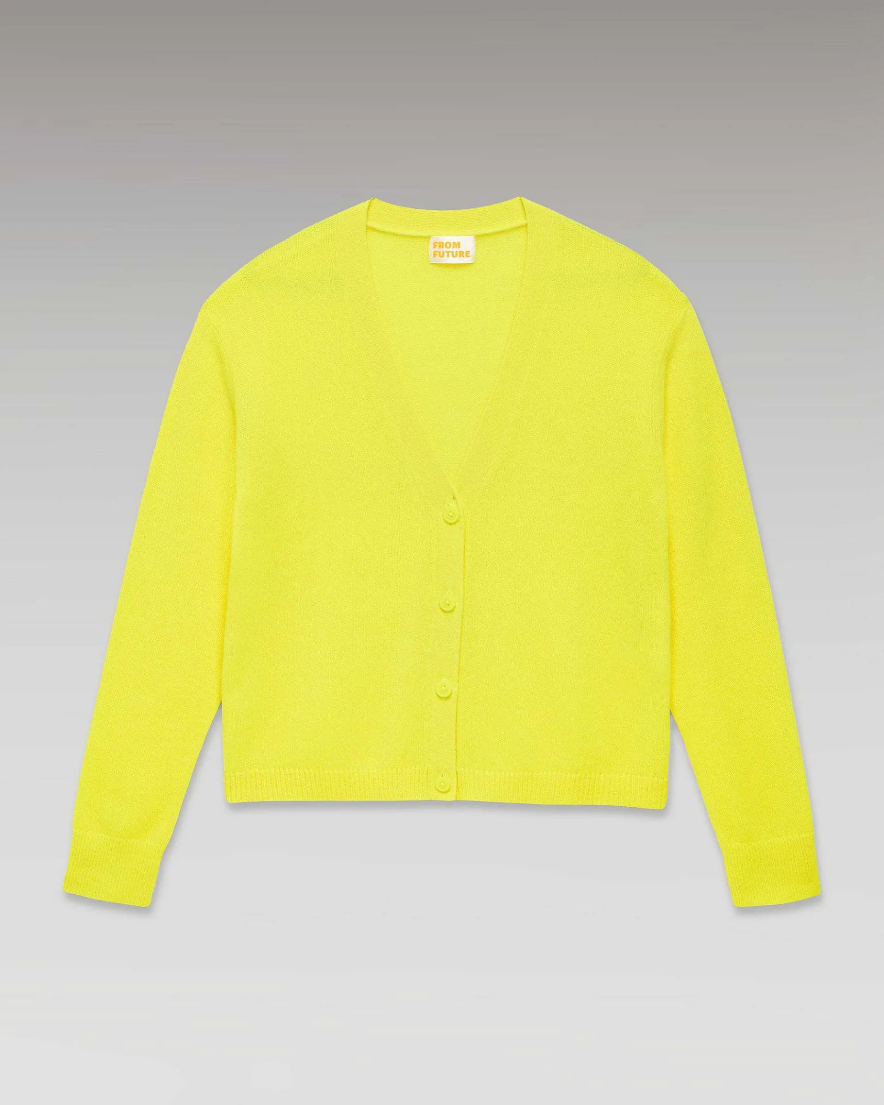 Best FROM FUTURE Pull Cardigan Uni Light Jaune Fluo