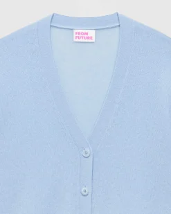 Hot FROM FUTURE Pull Cardigan Uni Light Paradise Blue