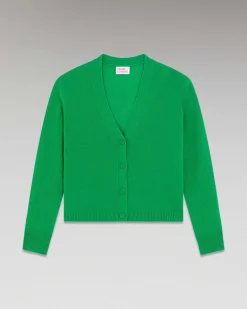 FROM FUTURE Pull Cardigan Uni Light Summer Green