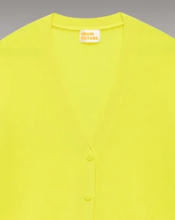 Best FROM FUTURE Pull Cardigan Uni Light Jaune Fluo