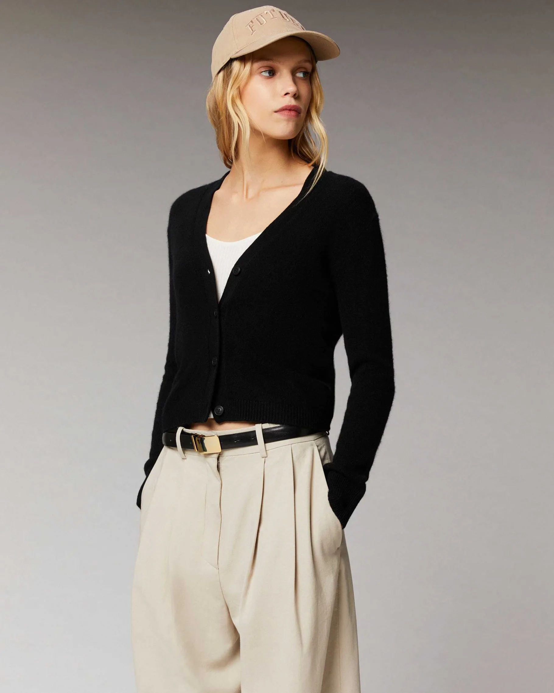 Best FROM FUTURE Pull Cardigan Uni Light Jaune Fluo