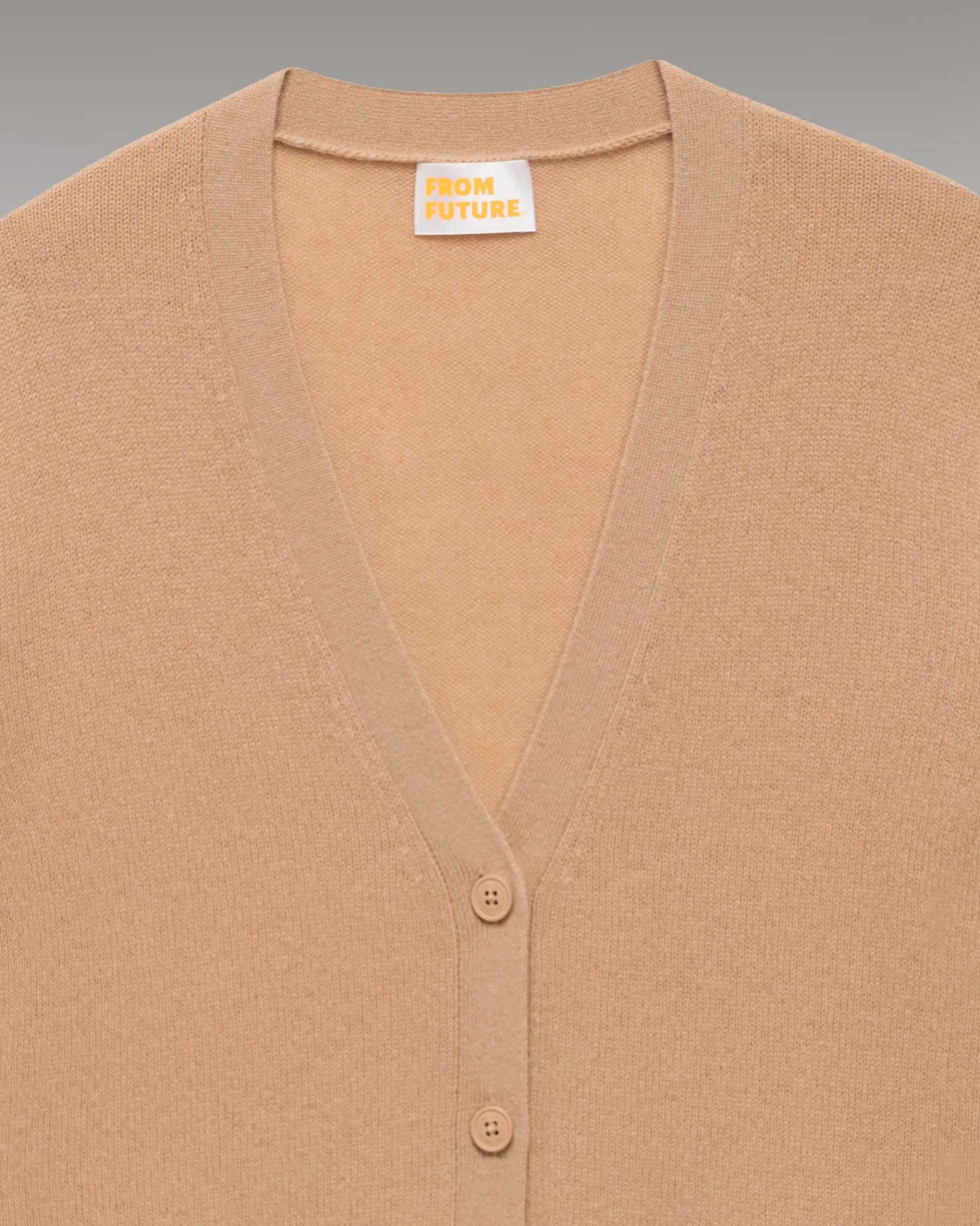 New FROM FUTURE Pull Cardigan Uni Light Summer Camel