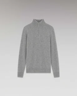 Online FROM FUTURE Pull Col Camionneur Basique Gris Chine Fonce