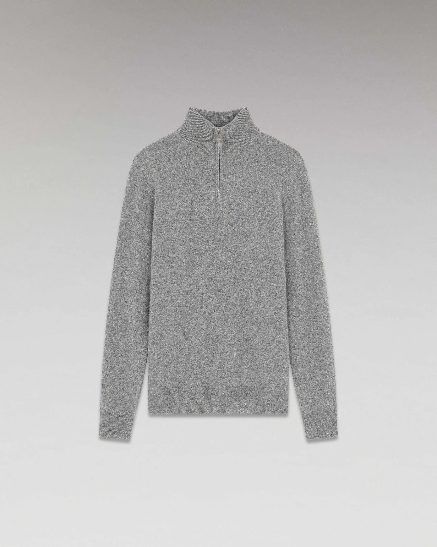 Online FROM FUTURE Pull Col Camionneur Basique Gris Chine Fonce