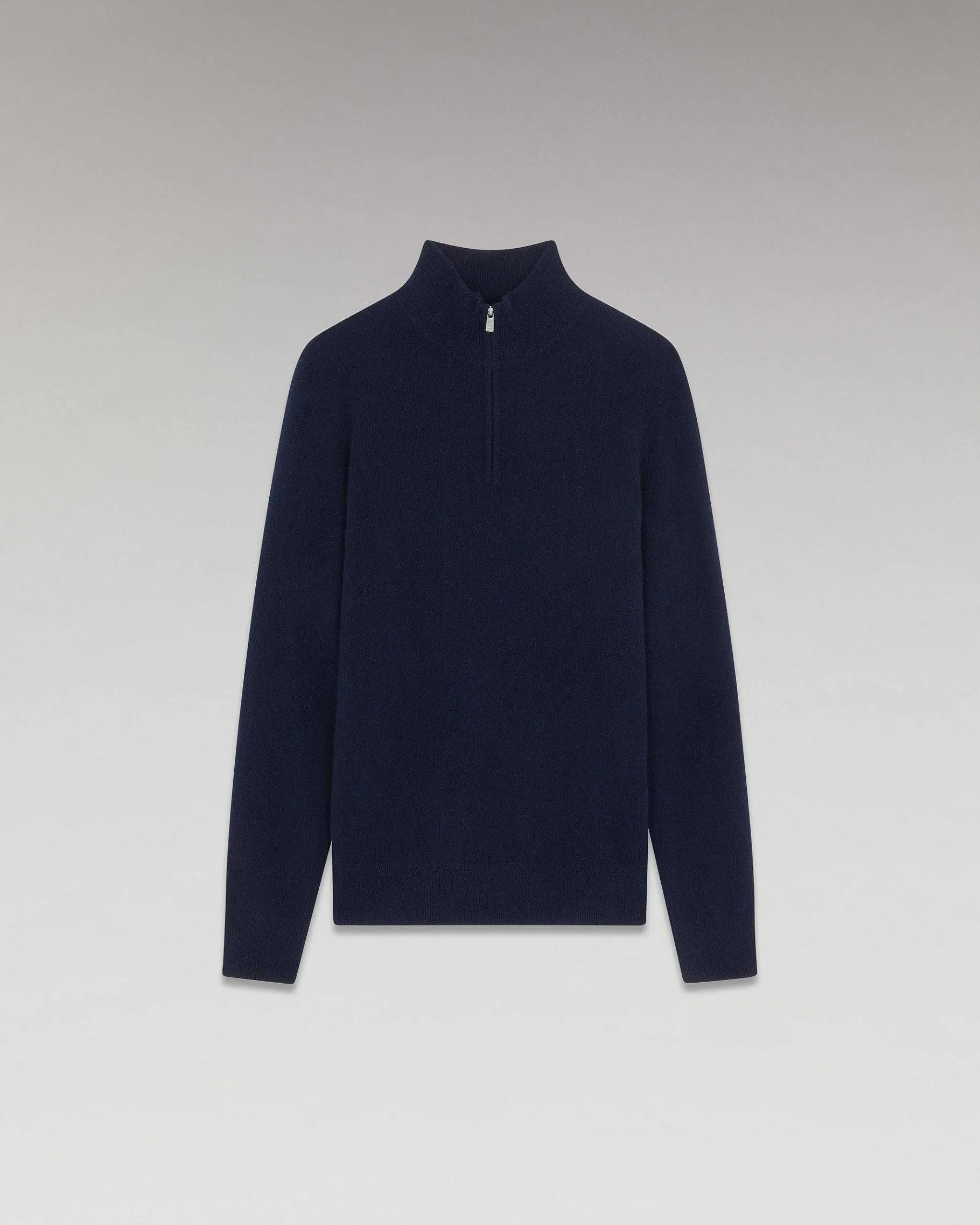 New FROM FUTURE Pull Col Camionneur Basique Navy