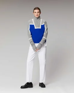 Discount FROM FUTURE Pull Col Camionneur Bicolore Pop Blue