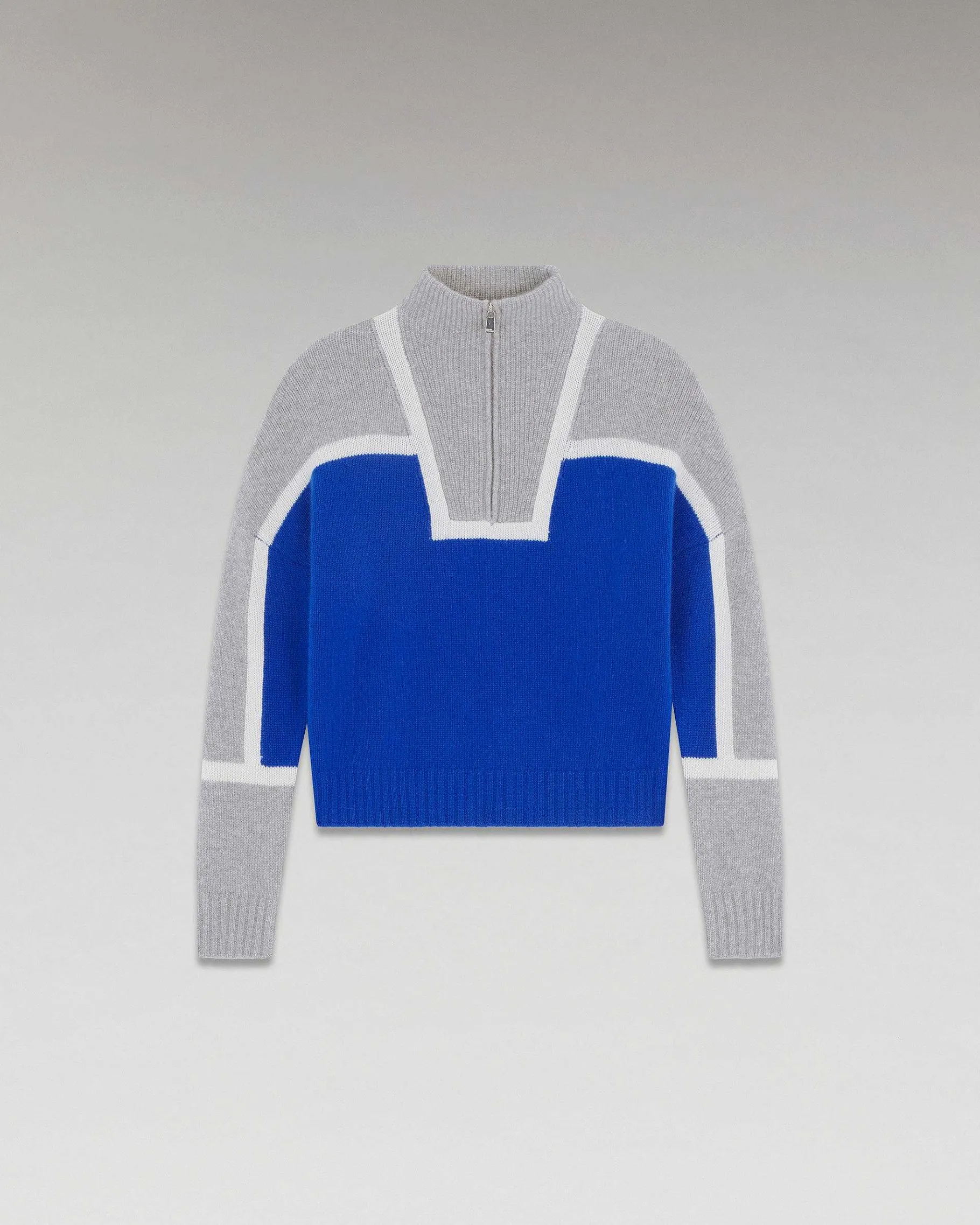 Discount FROM FUTURE Pull Col Camionneur Bicolore Pop Blue