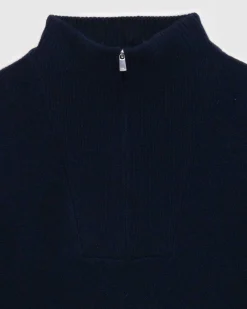 Discount FROM FUTURE Pull Col Camionneur Oversize Navy