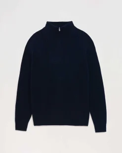 Discount FROM FUTURE Pull Col Camionneur Oversize Navy