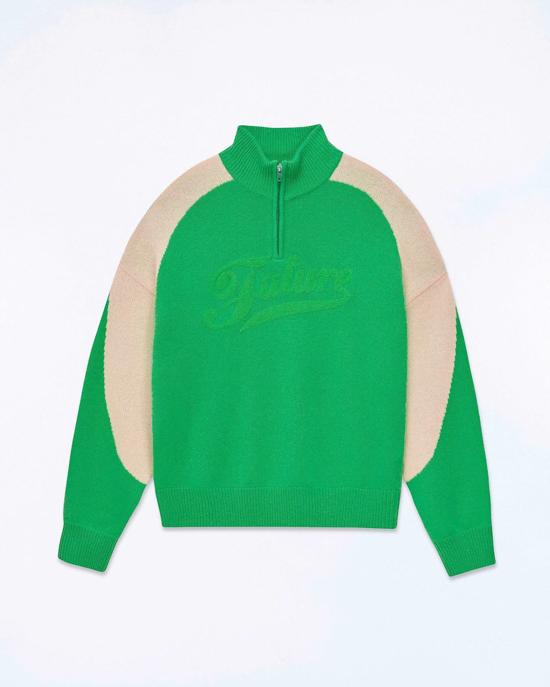 FROM FUTURE Pull Col Camionneur Tricolore Future Magic Green