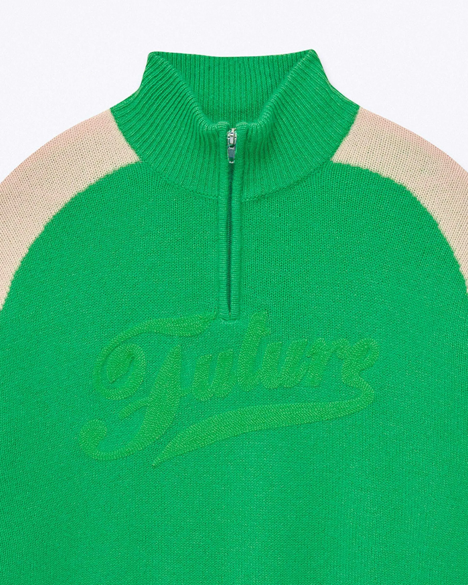 FROM FUTURE Pull Col Camionneur Tricolore Future Magic Green