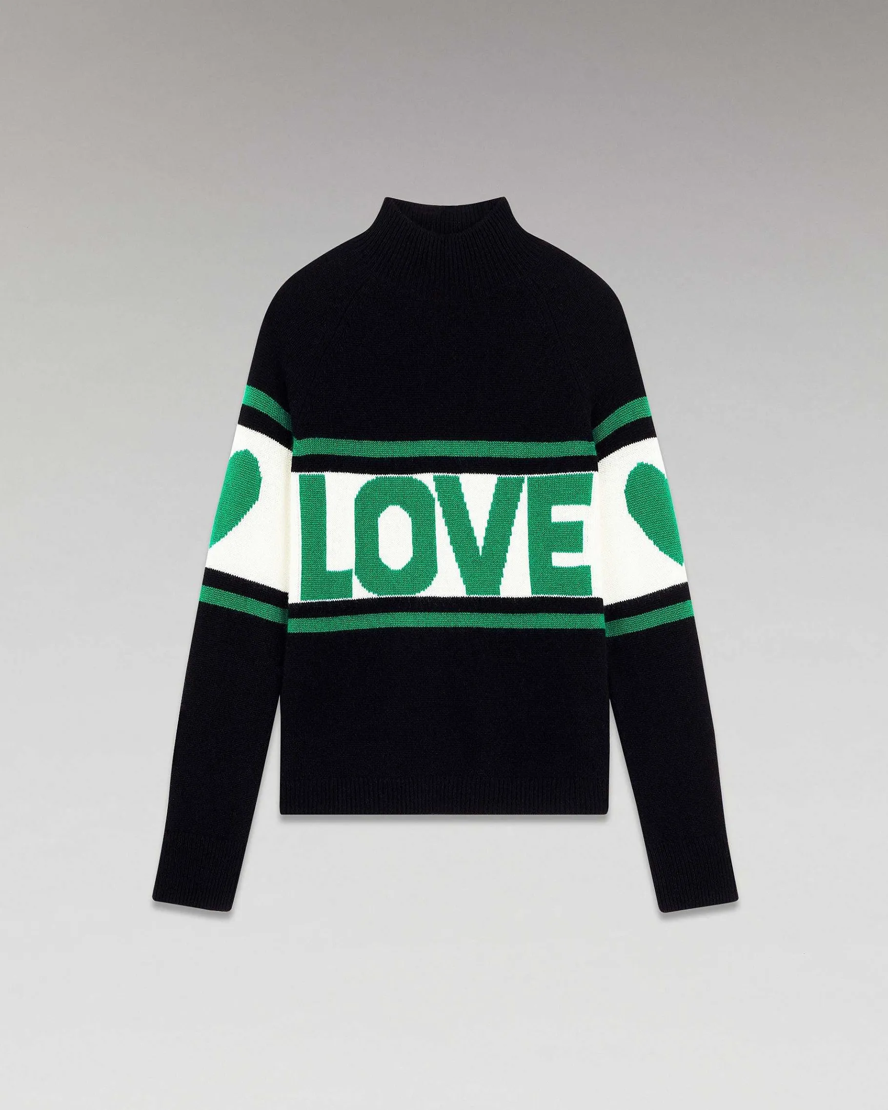 Discount FROM FUTURE Pull Col Montant Bande Love Noir