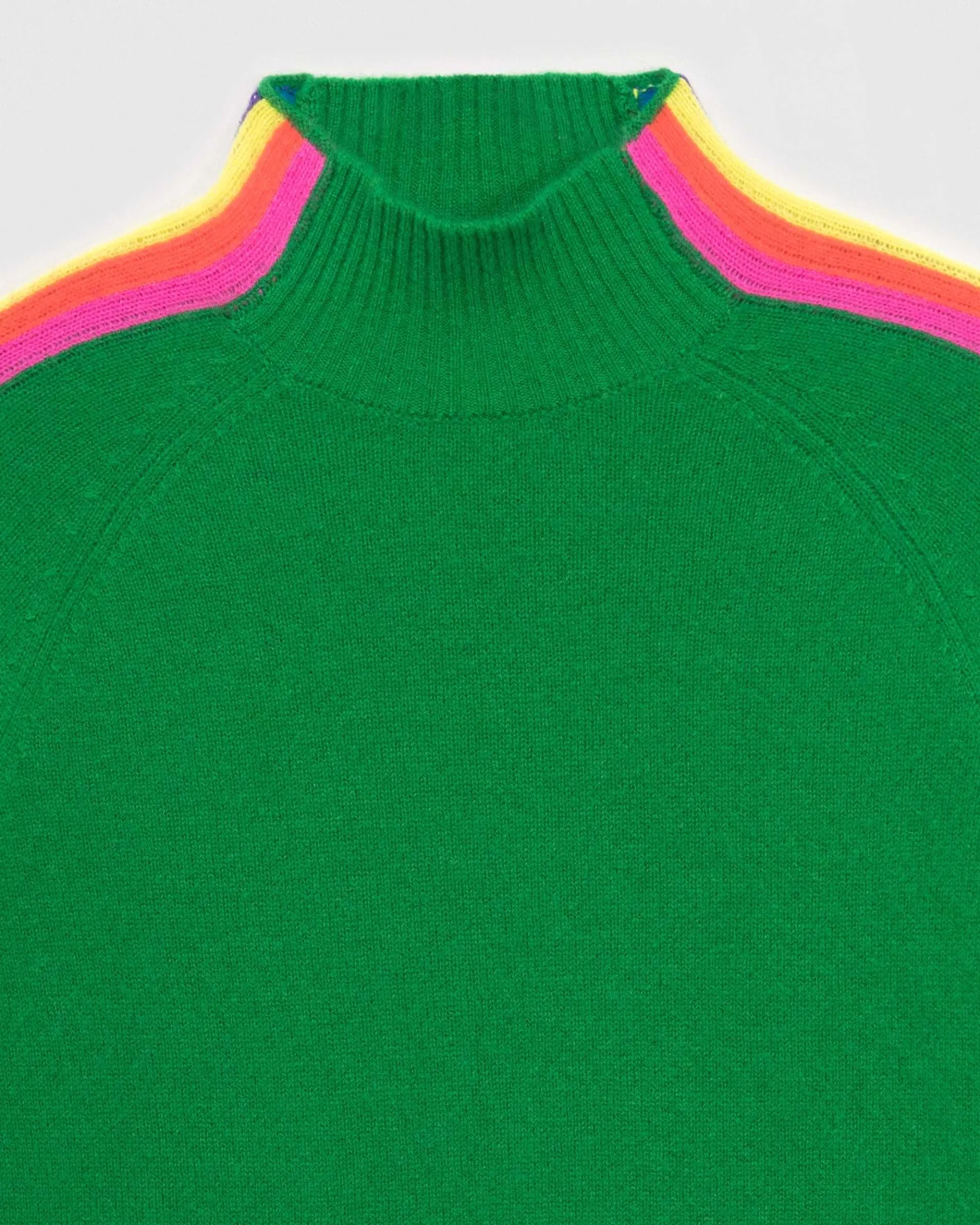 Online FROM FUTURE Pull Col Montant Bandes Manches Multicolore Leger