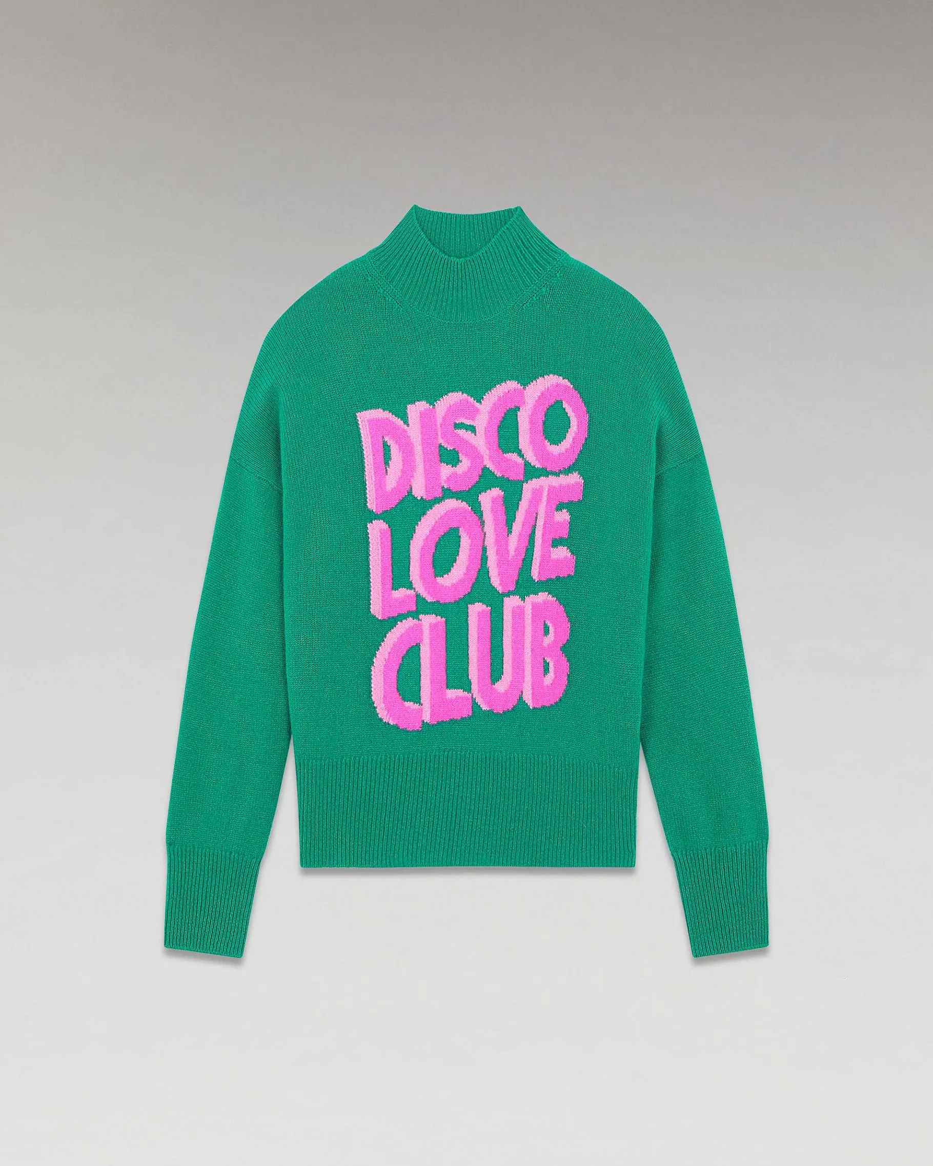 New FROM FUTURE Pull Col Montant Disco Love Club Winter Green