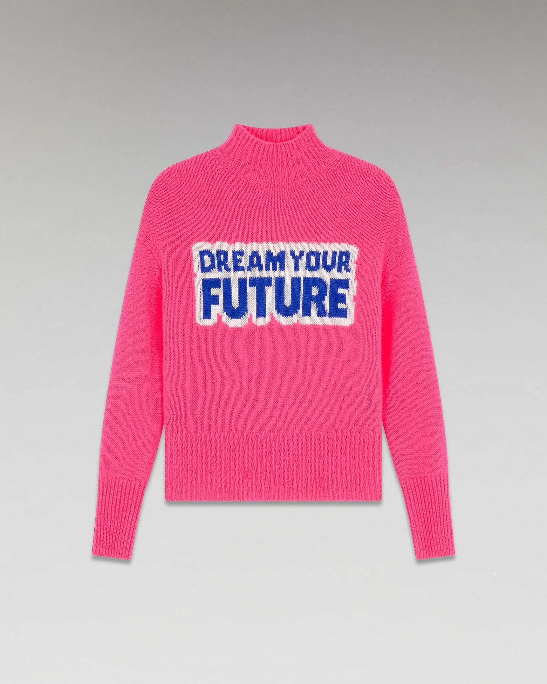 New FROM FUTURE Pull Col Montant Dream Your Future Winter Fuschia