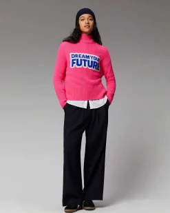 New FROM FUTURE Pull Col Montant Dream Your Future Navy