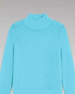 Clearance FROM FUTURE Pull Col Montant Epais Acid Blue
