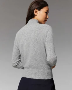 Hot FROM FUTURE Pull Col Montant Future Is Calling Leger Gris Chine Fonce