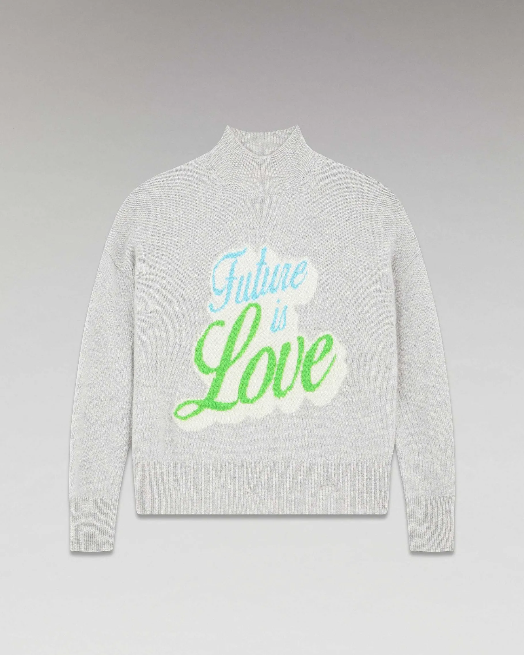 Discount FROM FUTURE Pull Col Montant Future Is Love Gris Chine Clair
