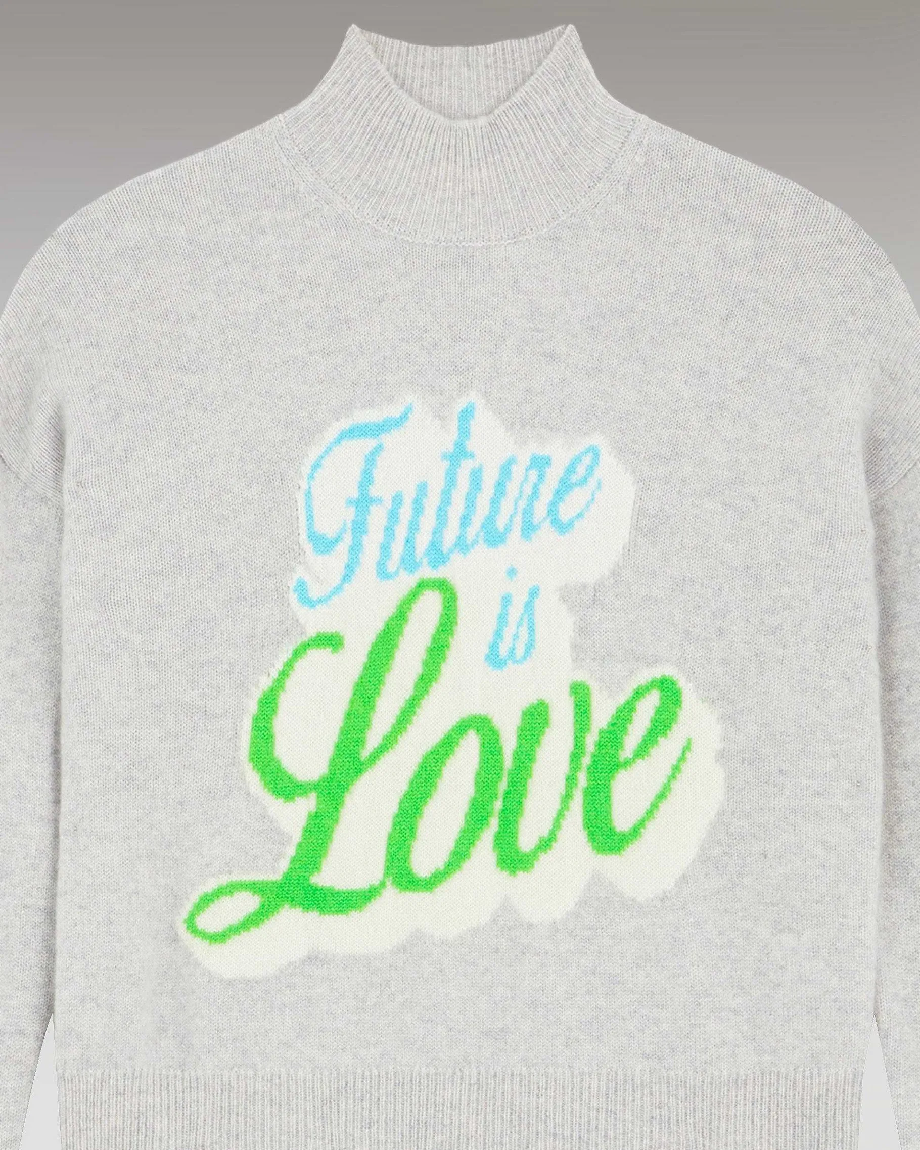 Discount FROM FUTURE Pull Col Montant Future Is Love Gris Chine Clair