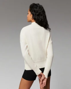 Discount FROM FUTURE Pull Col Montant Future Multico Ecru