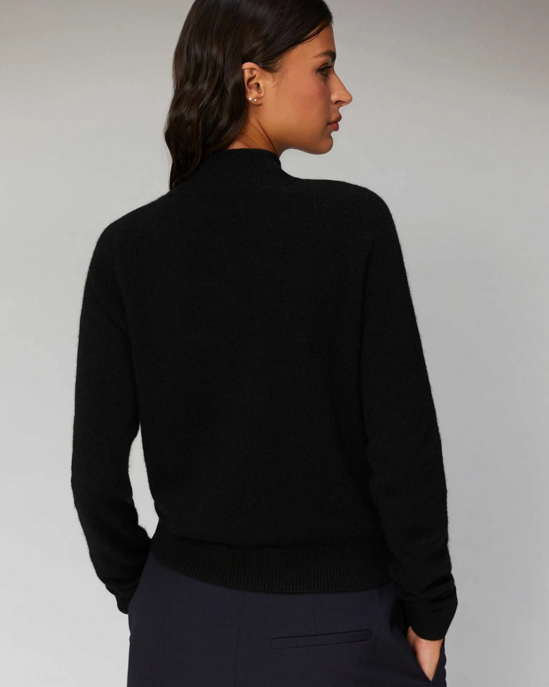 Clearance FROM FUTURE Pull Col Montant Leger Gris Chine Clair