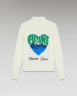 Online FROM FUTURE Pull Col Montant Mountain Lover Ecru
