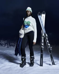 Online FROM FUTURE Pull Col Montant Mountain Lover Ecru