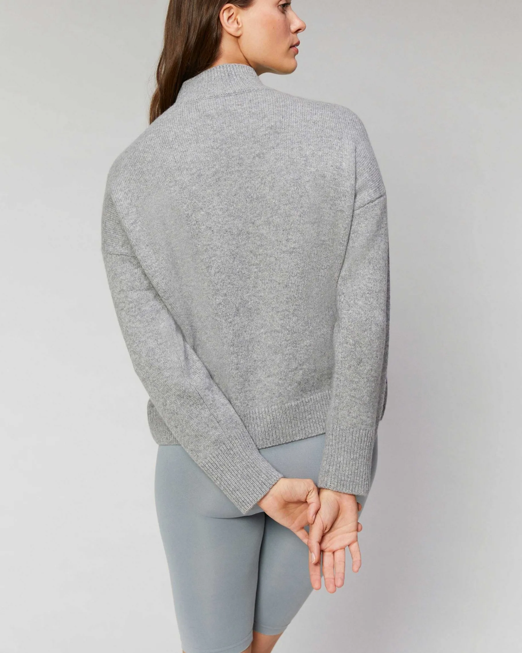 Best FROM FUTURE Pull Col Montant Multico Gris Chine Fonce