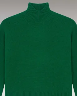 Sale FROM FUTURE Pull Col Montant Oversize Forest Green