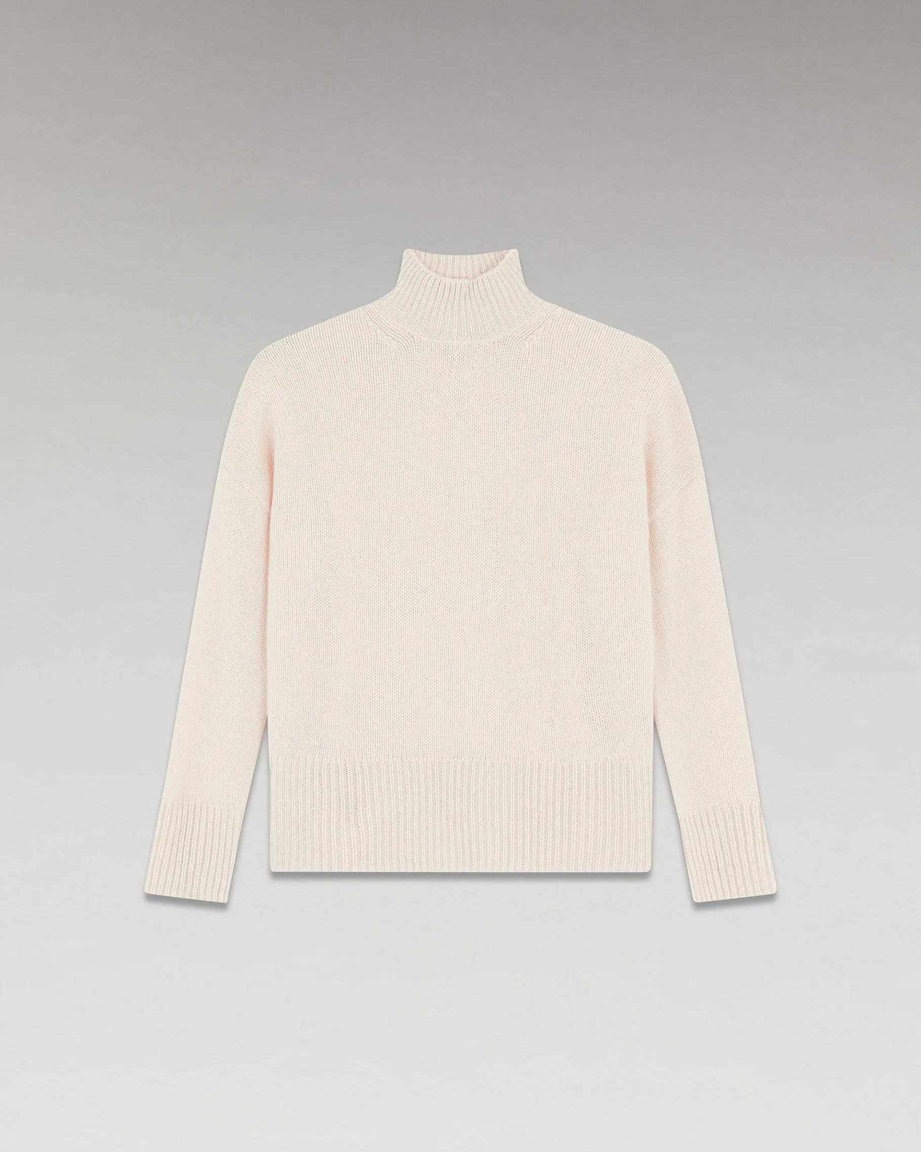Hot FROM FUTURE Pull Col Montant Oversize Sable