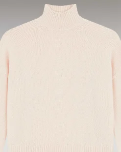 Hot FROM FUTURE Pull Col Montant Oversize Sable