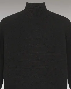 New FROM FUTURE Pull Col Montant Oversize Noir